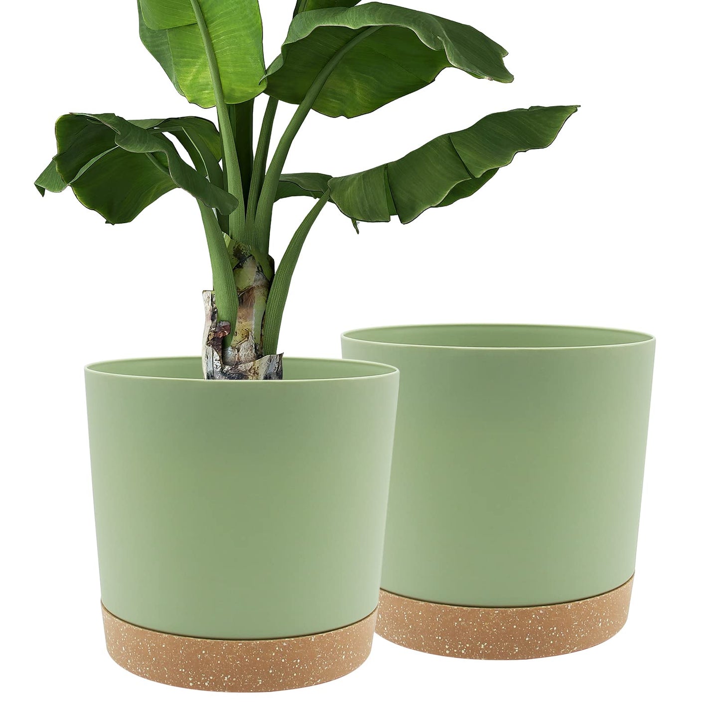 QCQHDU Blumentopf Set 2er,Durchmesser 12,7 cm,Blumentöpfe klein Innen mit abnehmbarem Untersetzer und Abzugsloch,Übertopf für Zimmerpflanzen,Sukkulenten Topf,Kakteen Topf,Orchideen Blumentopf