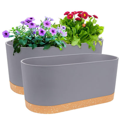 QCQHDU Blumentopf Set 2er,Durchmesser 12,7 cm,Blumentöpfe klein Innen mit abnehmbarem Untersetzer und Abzugsloch,Übertopf für Zimmerpflanzen,Sukkulenten Topf,Kakteen Topf,Orchideen Blumentopf